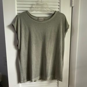 Pale green sleeveless top